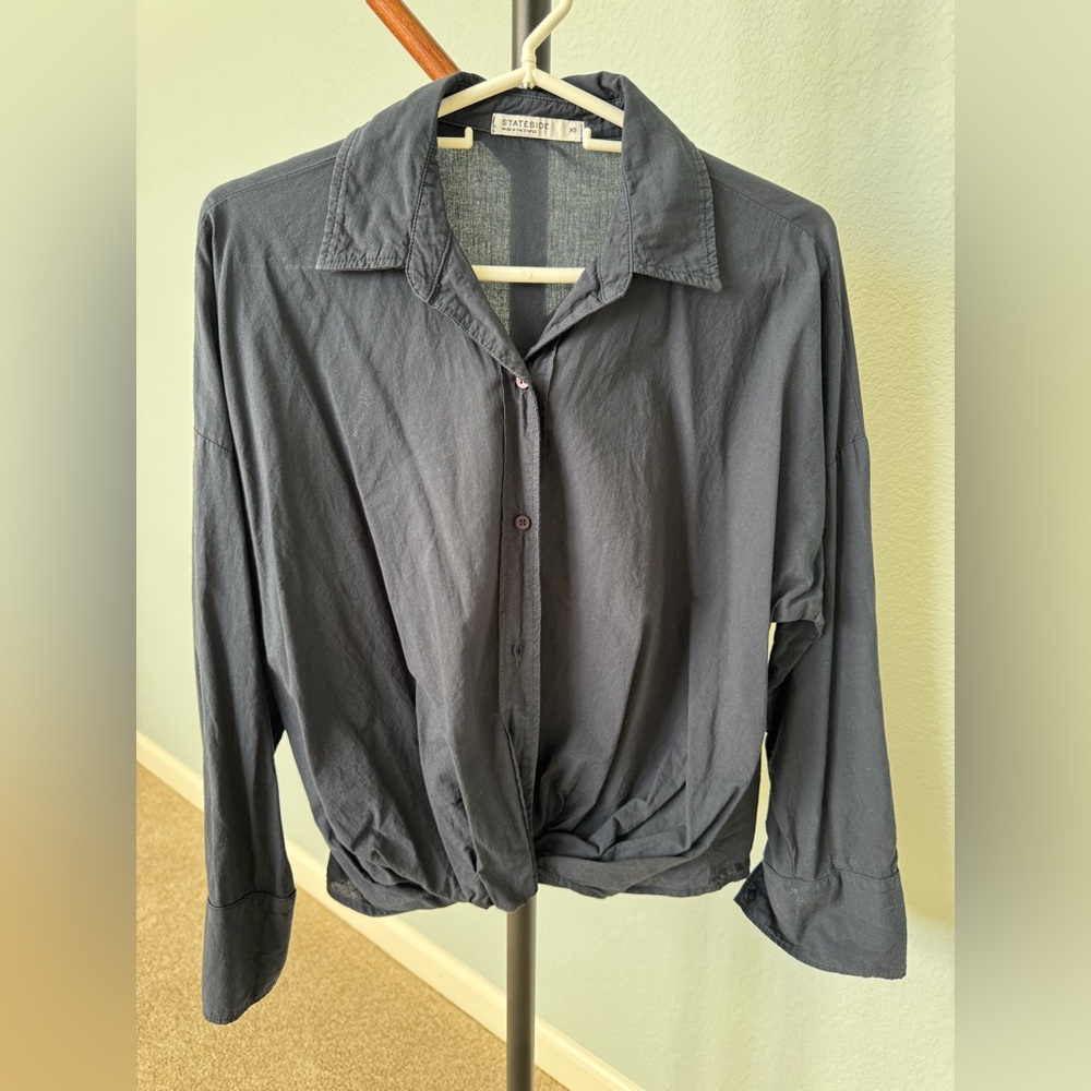 Stateside shirt in Navy Blue color in size XS